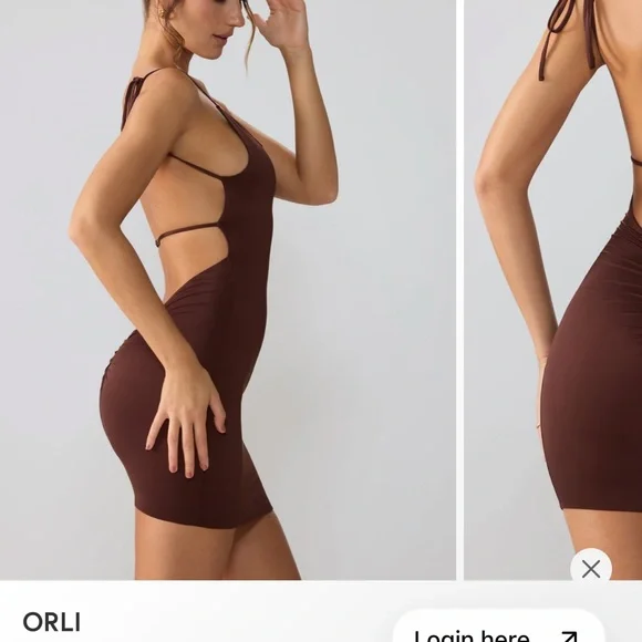 Oh Polly Chocolate Brown Mini Dress - Picture 3 of 3